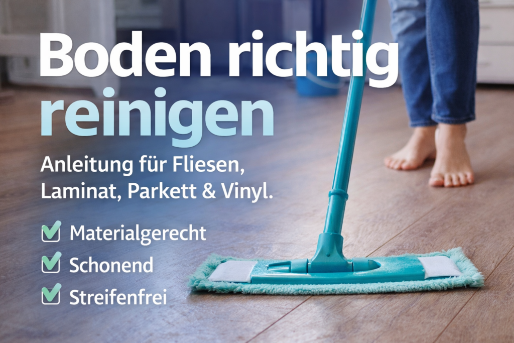 Boden richtig reinigen mit Mikrofasermopp auf Laminatboden