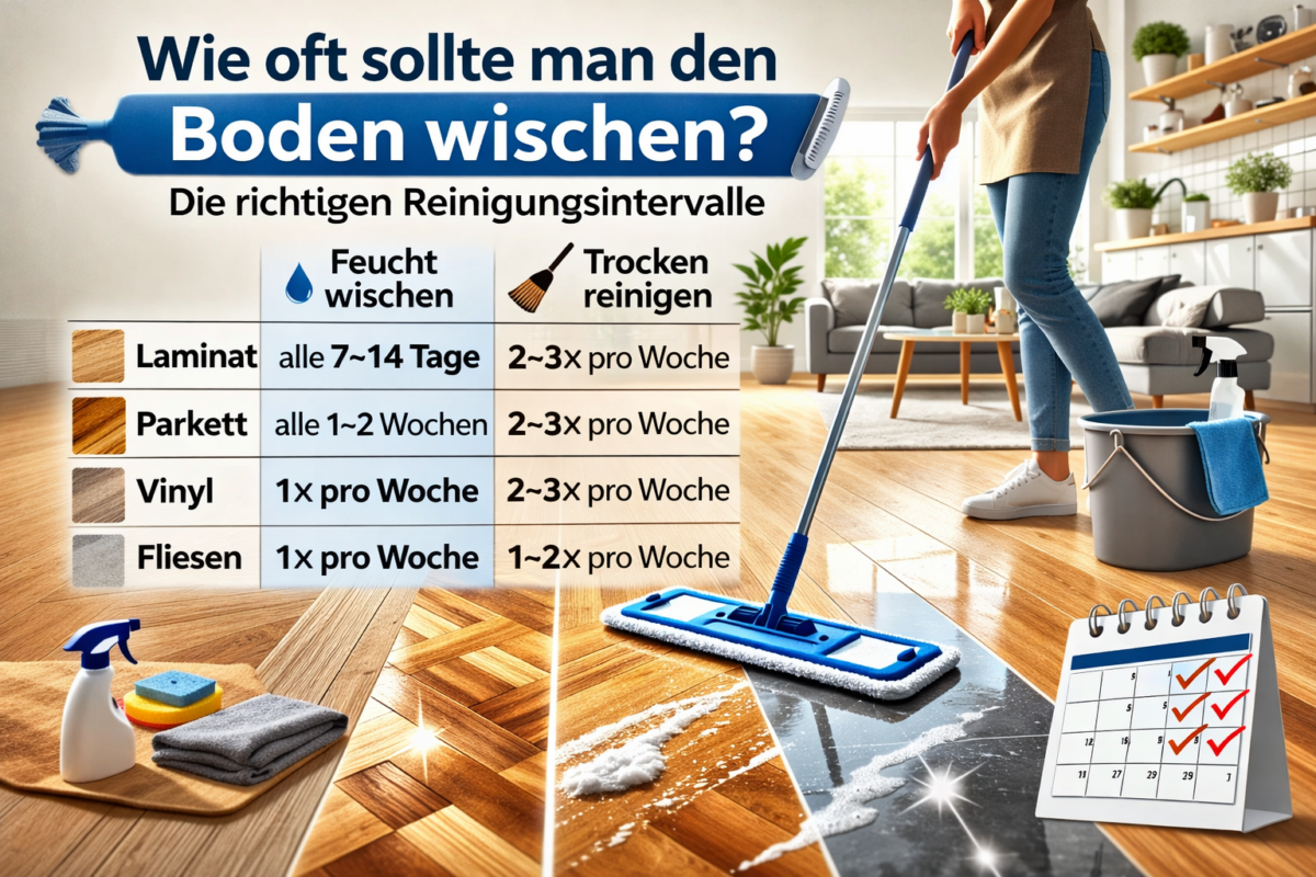 Wie oft sollte man den Boden wischen? – Richtige Reinigungsintervalle für jeden Boden