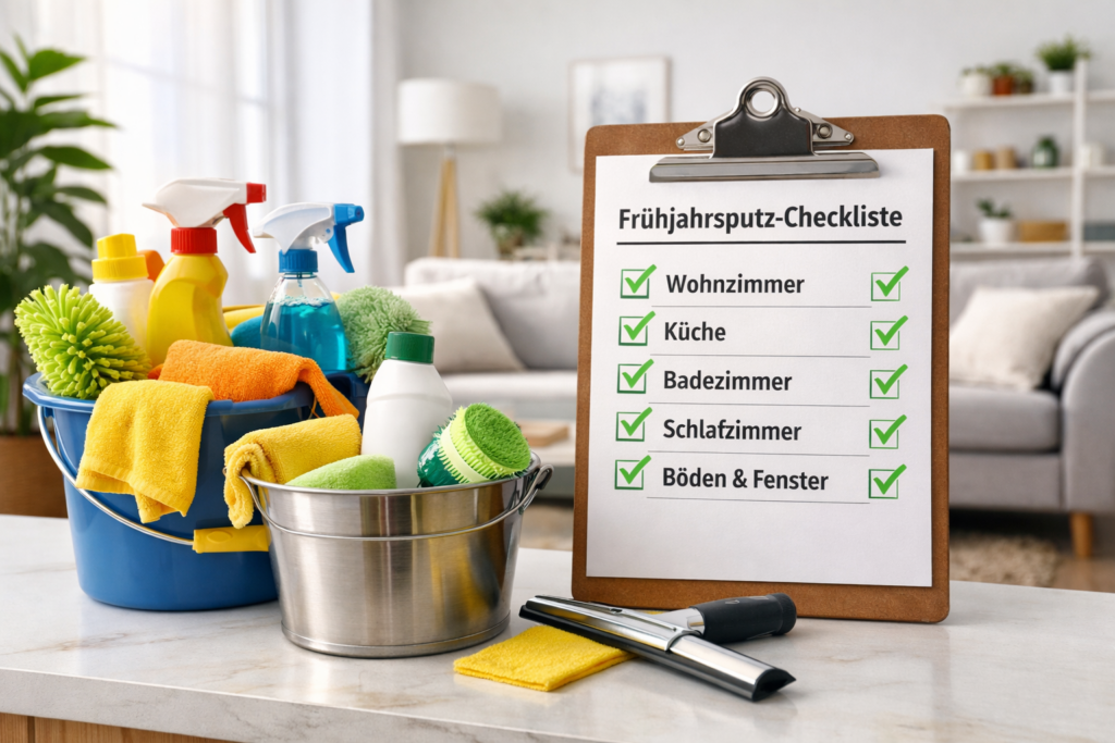 Frühjahrsputz Checkliste für die Wohnung Schritt für Schritt reinigen
