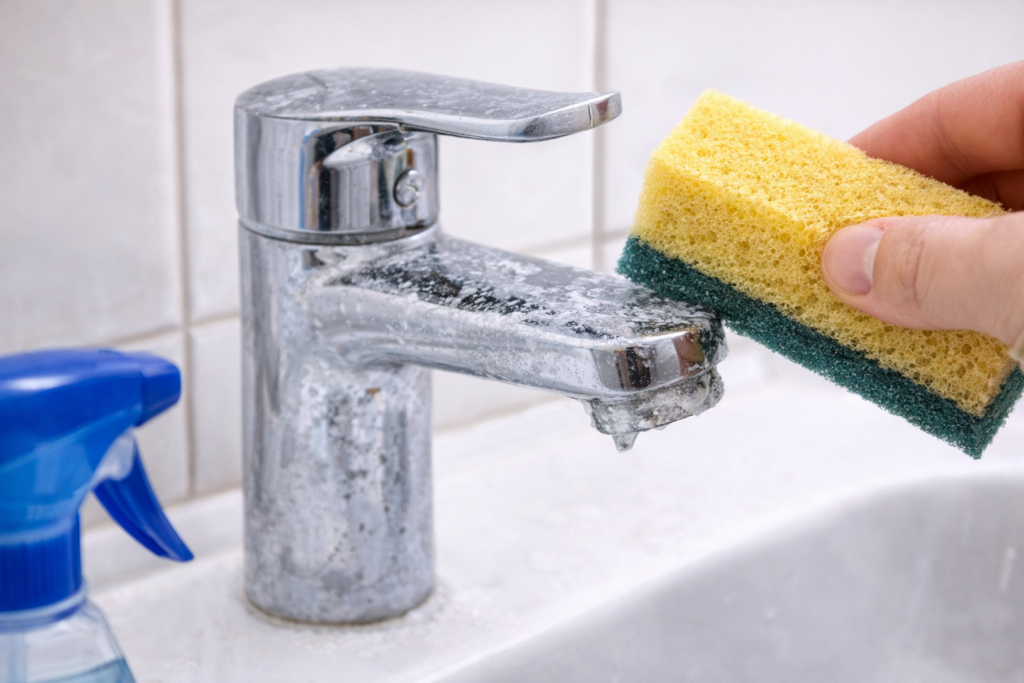 kalk am wasserhahn entfernen armatur reinigen bad