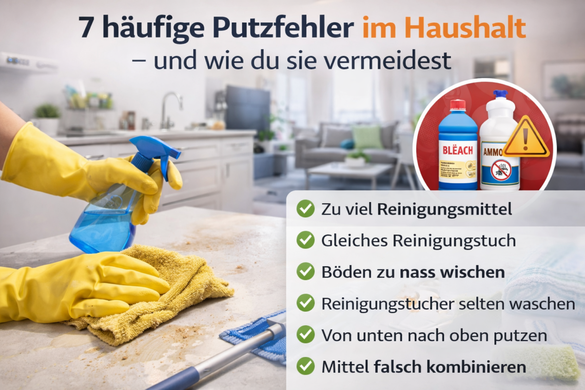Putzfehler im Haushalt passieren schneller, als man denkt.