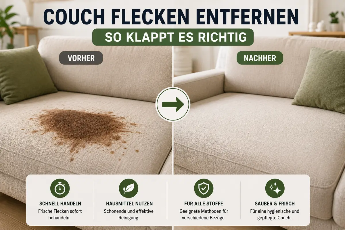 Couch Flecken entfernen – so klappt es richtig