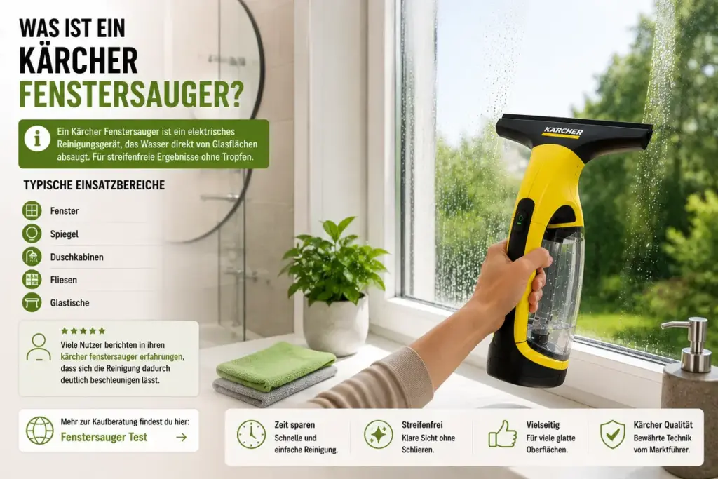 Kärcher Fenstersauger Erfahrungen zeigen Kärcher Fenstersauger im Haushalt bei der Reinigung von Glasflächen