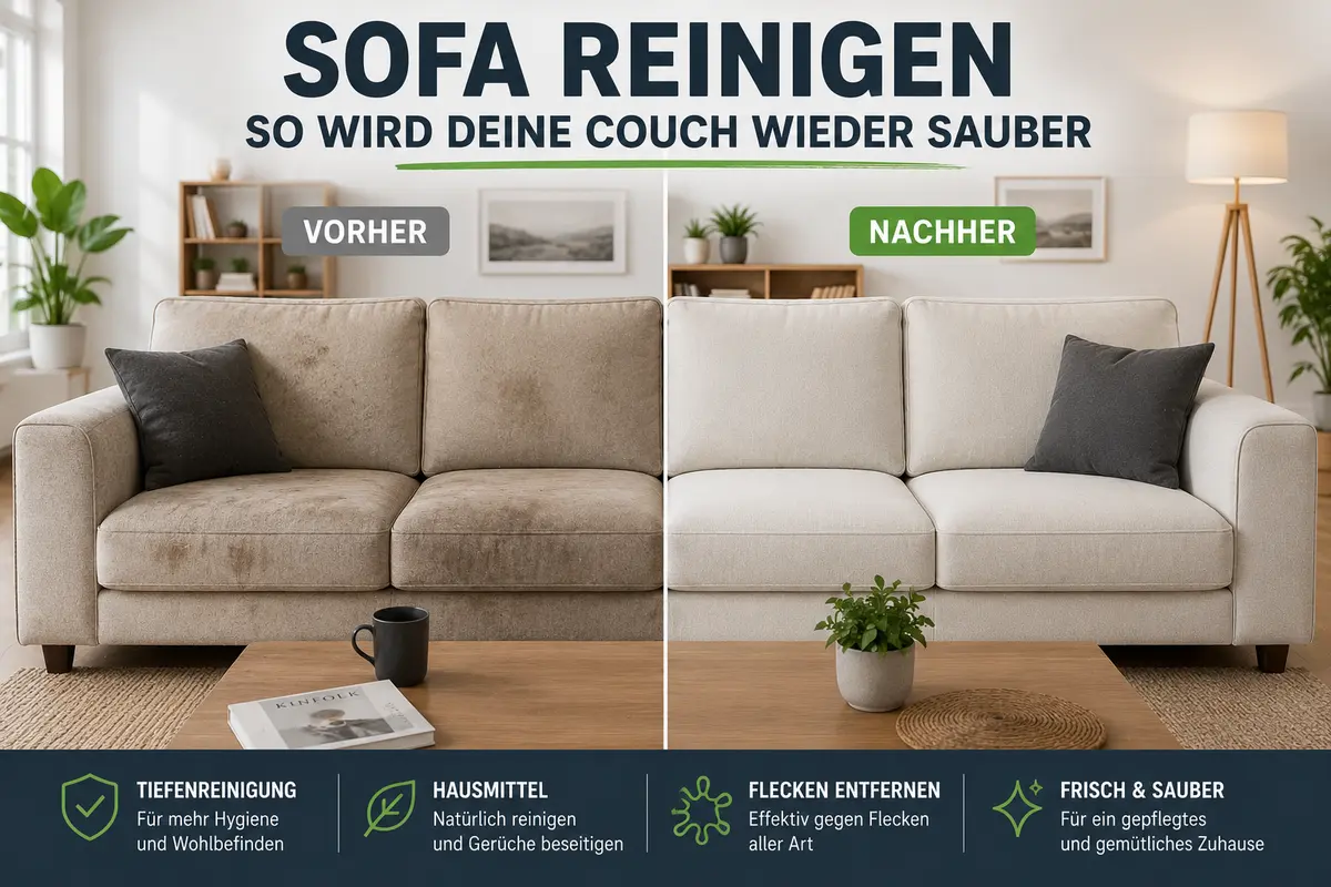 Sofa reinigen – so wird deine Couch wieder sauber