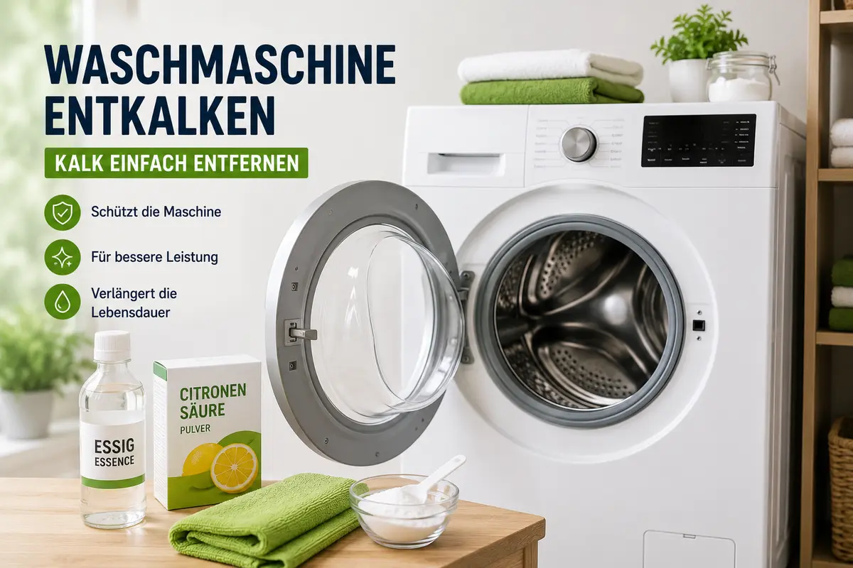 Waschmaschine entkalken – Kalk einfach entfernen