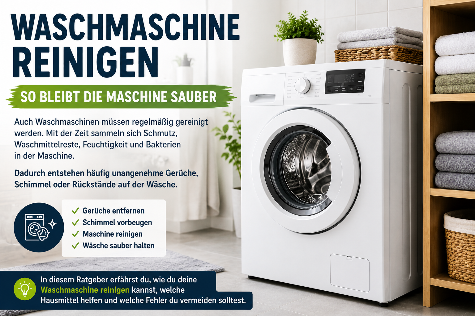 Waschmaschine reinigen – so bleibt die Maschine sauber