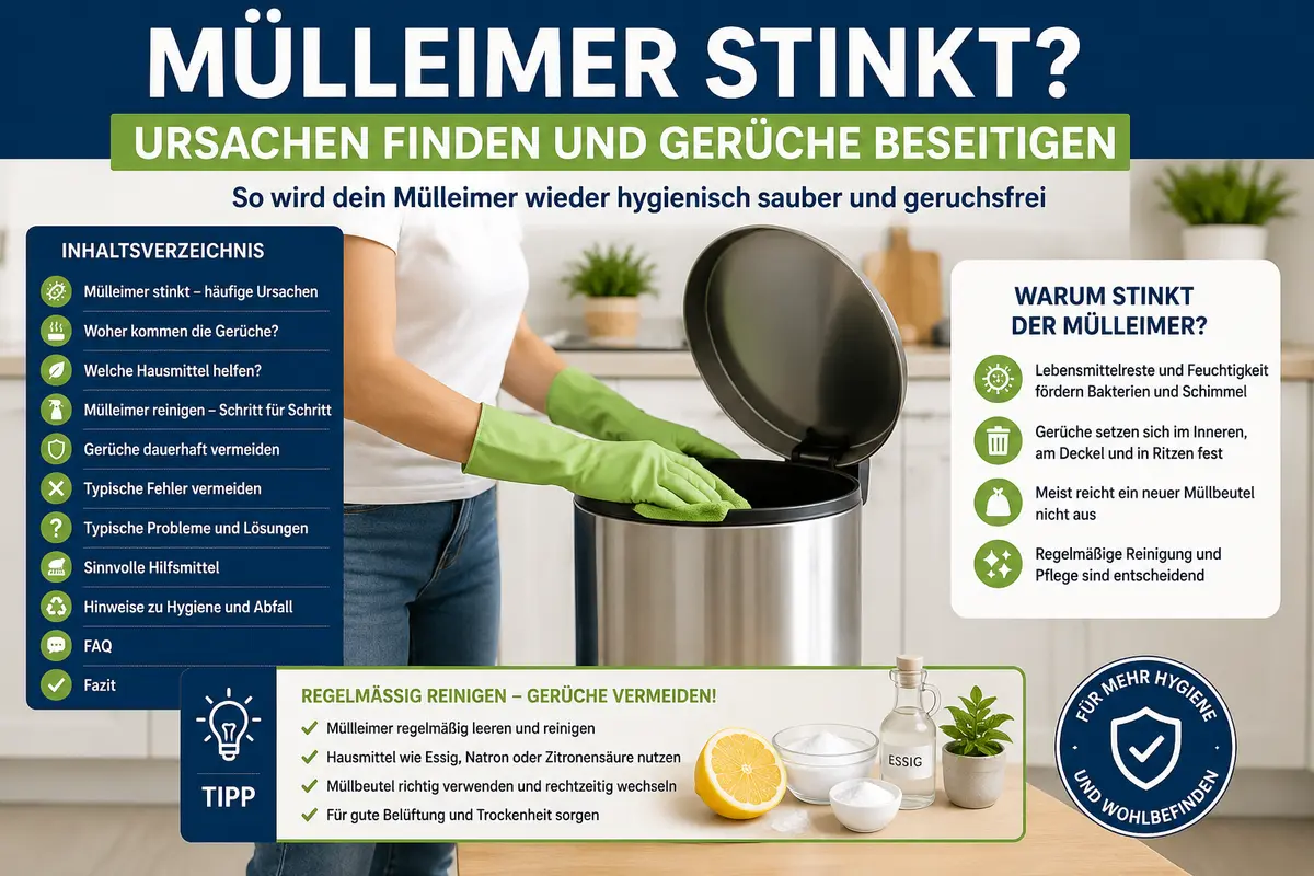Mülleimer stinkt – Ursachen finden und Gerüche beseitigen