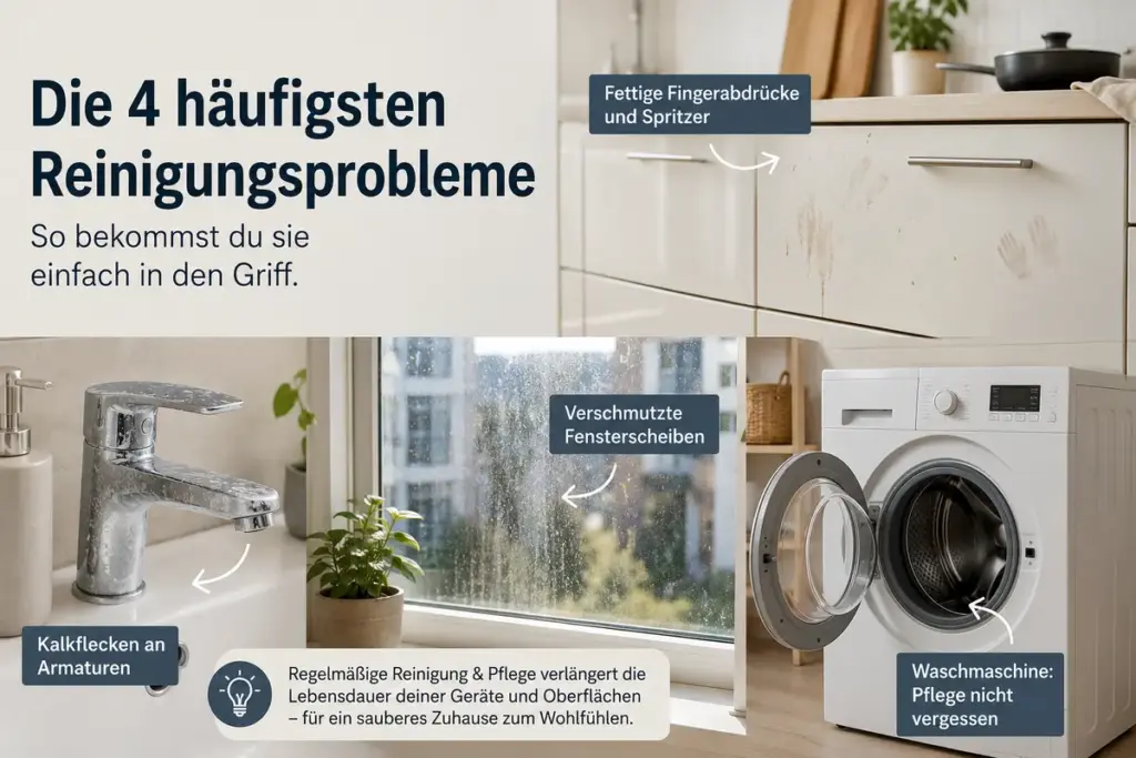 Welches HAKA Produkt für was - typische Reinigungsprobleme mit Fett, Kalk, Wäsche und Maschinenpflege